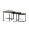Set 3 Tables Basses Gigognes Yuli Dorée Noire Cuivrée -Deco En Ligne Soldes set 3 tables basses gigognes yuli doree noire cuivree