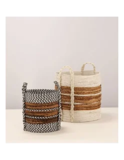 Set De 2 Paniers En Raphia -Deco En Ligne Soldes set de 2 paniers en raphia 2