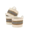 Set De 3 Paniers En Raphia Naturel Raffo -Deco En Ligne Soldes set de 3 paniers en raphia naturel