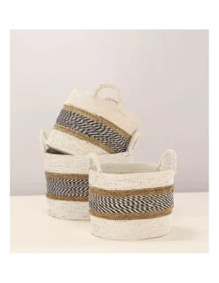 Set De 3 Paniers En Raphia Naturel Raffo -Deco En Ligne Soldes set de 3 paniers en raphia naturel 2