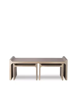 Set De 3 Tables Basses Gigognes Conill En Bois -Deco En Ligne Soldes set de 3 tables basses gigognes rectangulaires en bois 2