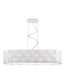 Suspension 70'S Blanche Rectangulaire, Linea Verdace