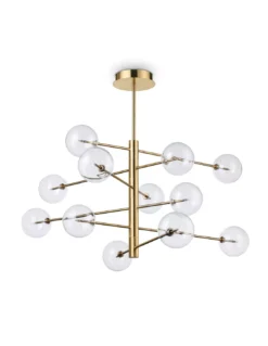 Suspension Equinoxe Doré, Ideal Lux
