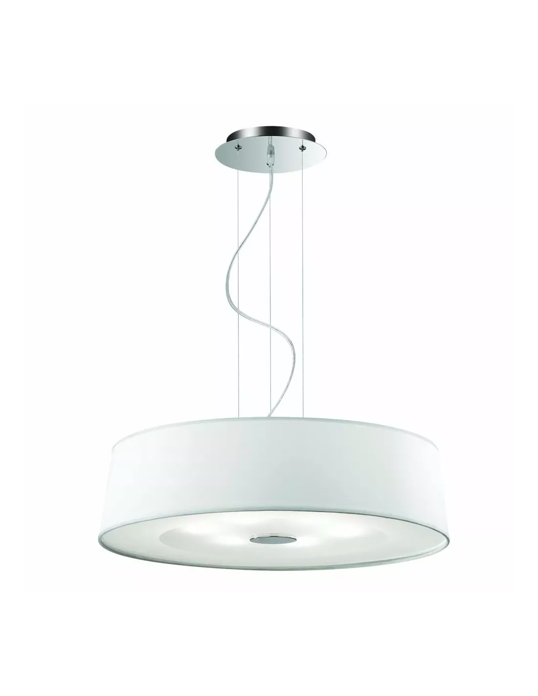 Suspension Hilton SP6 Blanche, Ideal Lux 3 Suspension Hilton SP6 Blanche, Ideal Lux