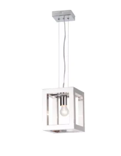 Suspension Open Carrée Chrome Linea Verdace