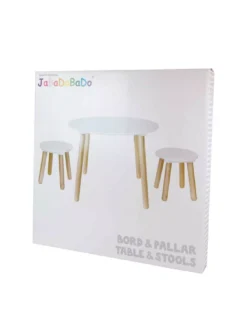 Table + 2 Tabourets Blanc, JaBaDaBaDo -Deco En Ligne Soldes table 2 tabourets blanc jabadabado 2