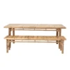 Table à Manger Sole + 2 Bancs En Bambou Naturel, Bloomingville -Deco En Ligne Soldes table a manger sole 2 bancs en bambou naturel bloomingville