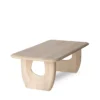 Table Basse Artisanale Mosca Naturel En Bois 130cm -Deco En Ligne Soldes table basse artisanale beige clair en bois 130cm