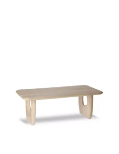 Table Basse Artisanale Mosca Naturel En Bois 130cm -Deco En Ligne Soldes table basse artisanale beige clair en bois 130cm 2