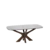 Table Basse Madera Croisés Bois Et Verre Fumé 110cm -Deco En Ligne Soldes table basse brun et verre fume 110cm