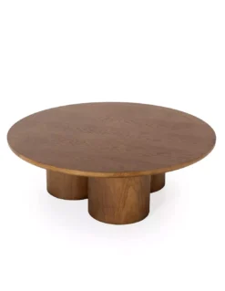 Table Basse Ronde En Bois Brun Ø120 Cannas, Thai Natura -Deco En Ligne Soldes table basse ronde en bois brun o120 2