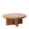 Table Basse Ronde En Pin Recyclé Ø90 Romont -Deco En Ligne Soldes table basse ronde en pin recycle o90