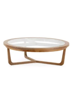 Table Basse Ronde En Verre Ø100, Thai Natura