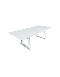 Table De Repas Céramique Blanche Topaze Rallonges