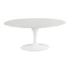 Table Ovale Blanche En Marbre Marbella 180cm 1 Table Ovale Blanche En Marbre Marbella 180cm -Deco En Ligne Soldes table repas ovale en marbre blanc 180cm