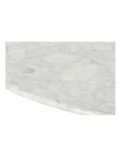 Table Marbre Ronde Blanc Marbella D120 -Deco En Ligne Soldes table repas ronde en marbre blanc d120 1