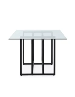 Table En Verre Piètement Noir Verone, Thai Natura -Deco En Ligne Soldes table repas verrenoir verone thai natura 2