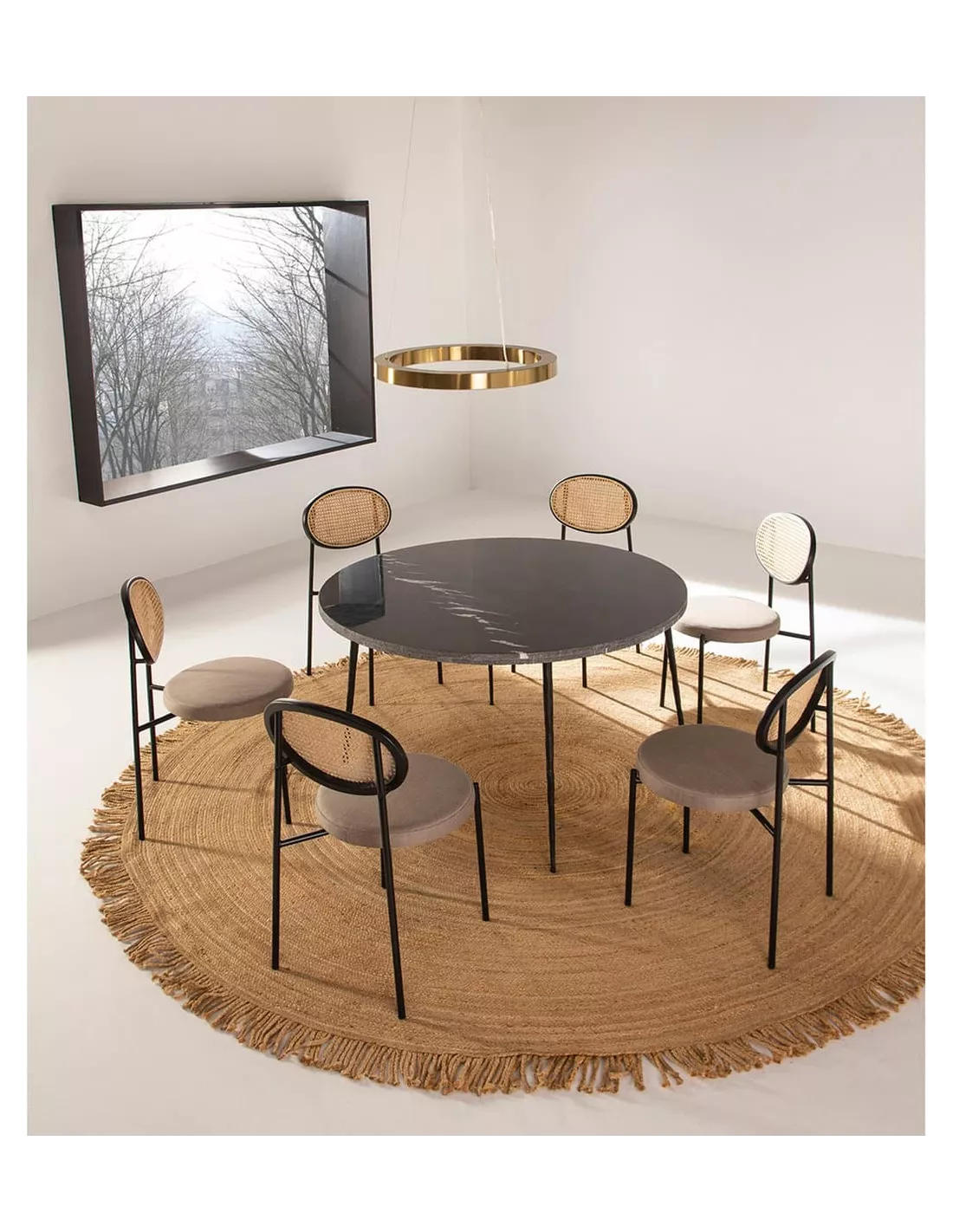 Table Ronde Noire En Marbre, Thai Natura 3 Table Ronde Noire En Marbre, Thai Natura – Image 2