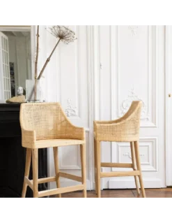Tabouret De Bar Cannage Rotin Saigon, KOK Maison -Deco En Ligne Soldes tabouret de bar cannage rotin saigon kok maison 1