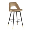 Tabouret De Bar Velours Beige Louis H101 -Deco En Ligne Soldes tabouret de bar velours beige louis h101