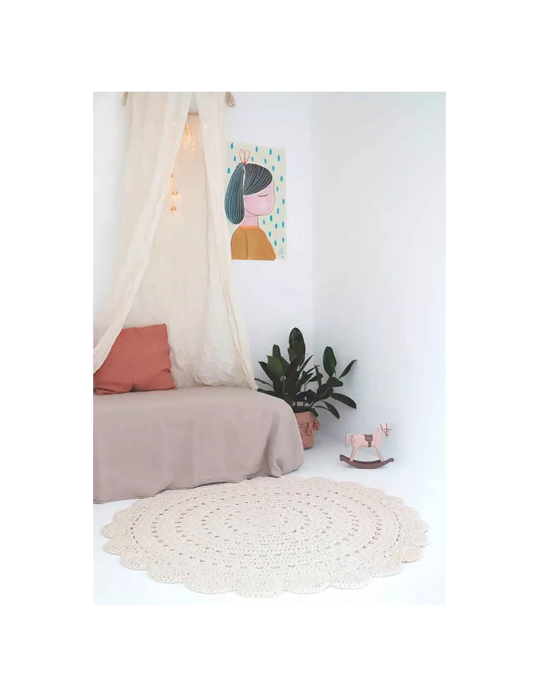 Tapis Alma Rond écru, Nattiot 4 Tapis Alma Rond écru, Nattiot – Image 2