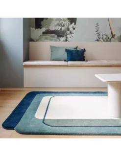 Tapis Echo Bleu, Edito -Deco En Ligne Soldes tapis echo bleu edito 1