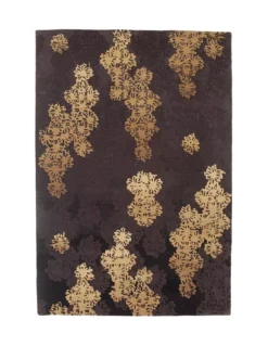 Tapis Hanakiriko Hakone Black/Gold, K3 Design By Kenzo Takada