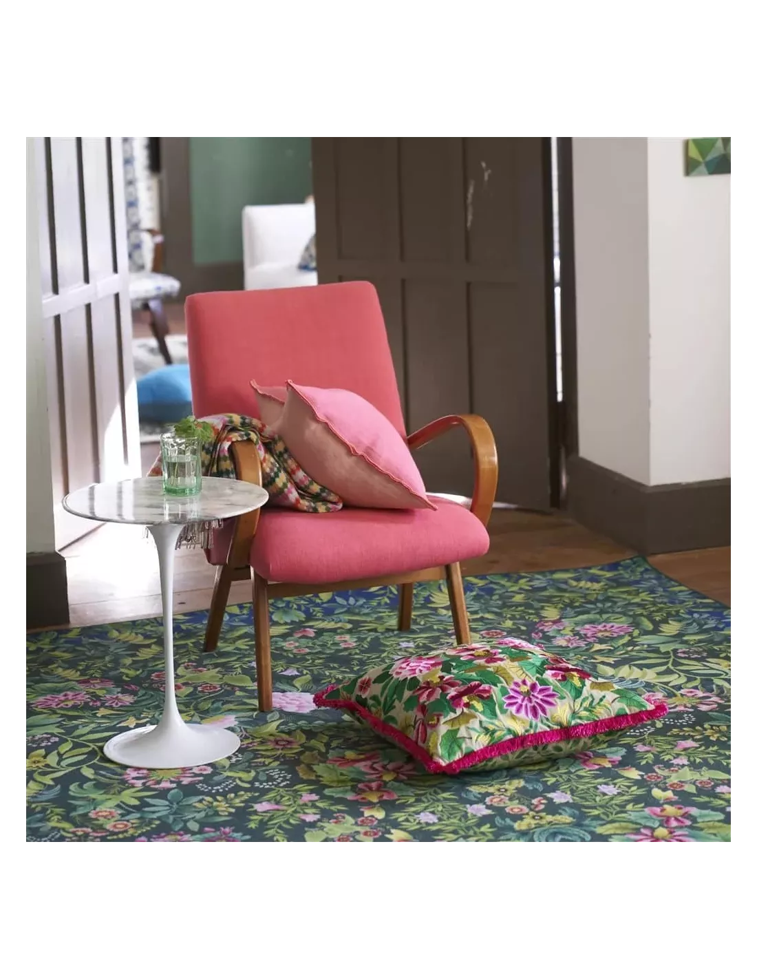 Tapis Ikebana Damask Emerald, Designers Guild 5 Tapis Ikebana Damask Emerald, Designers Guild – Image 3