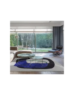 Tapis Inclusion Bleu électrique, Edito -Deco En Ligne Soldes tapis inclusion bleu electrique edito 1