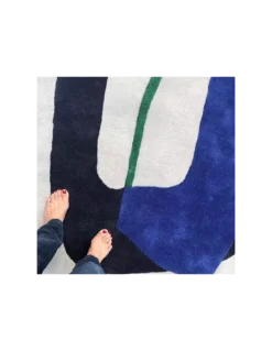 Tapis Inclusion Bleu électrique, Edito -Deco En Ligne Soldes tapis inclusion bleu electrique edito 3