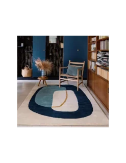 Tapis Inclusion Bleu Orage, Edito -Deco En Ligne Soldes tapis inclusion bleu orage edito 1