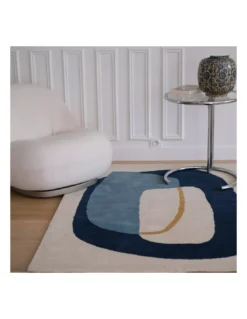 Tapis Inclusion Bleu Orage, Edito -Deco En Ligne Soldes tapis inclusion bleu orage edito 2