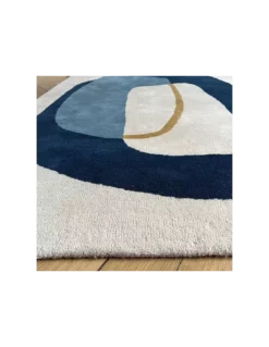 Tapis Inclusion Bleu Orage, Edito -Deco En Ligne Soldes tapis inclusion bleu orage edito 4