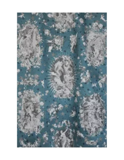 Tissu Angelots Pétrole Jean Paul Gaultier -Deco En Ligne Soldes tissu angelots petrole jean paul gaultier 3