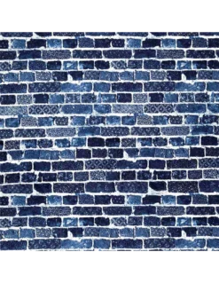 Tissu Folk Indigo Jean Paul Gaultier -Deco En Ligne Soldes tissu folk indigo jean paul gaultier 1