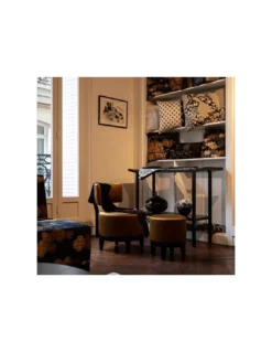 Tissu Pivoine Noir/doré, K3 Design By Kenzo Takada -Deco En Ligne Soldes tissu pivoine noirdore k3 design by kenzo takada 1