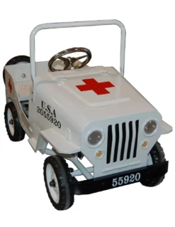 Voiture à Pédales Métal Jeep Croix Rouge Blanche, Protocol