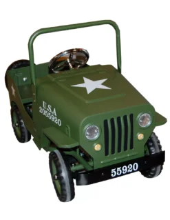 Voiture à Pédales Métal Jeep US Kaki, Protocol